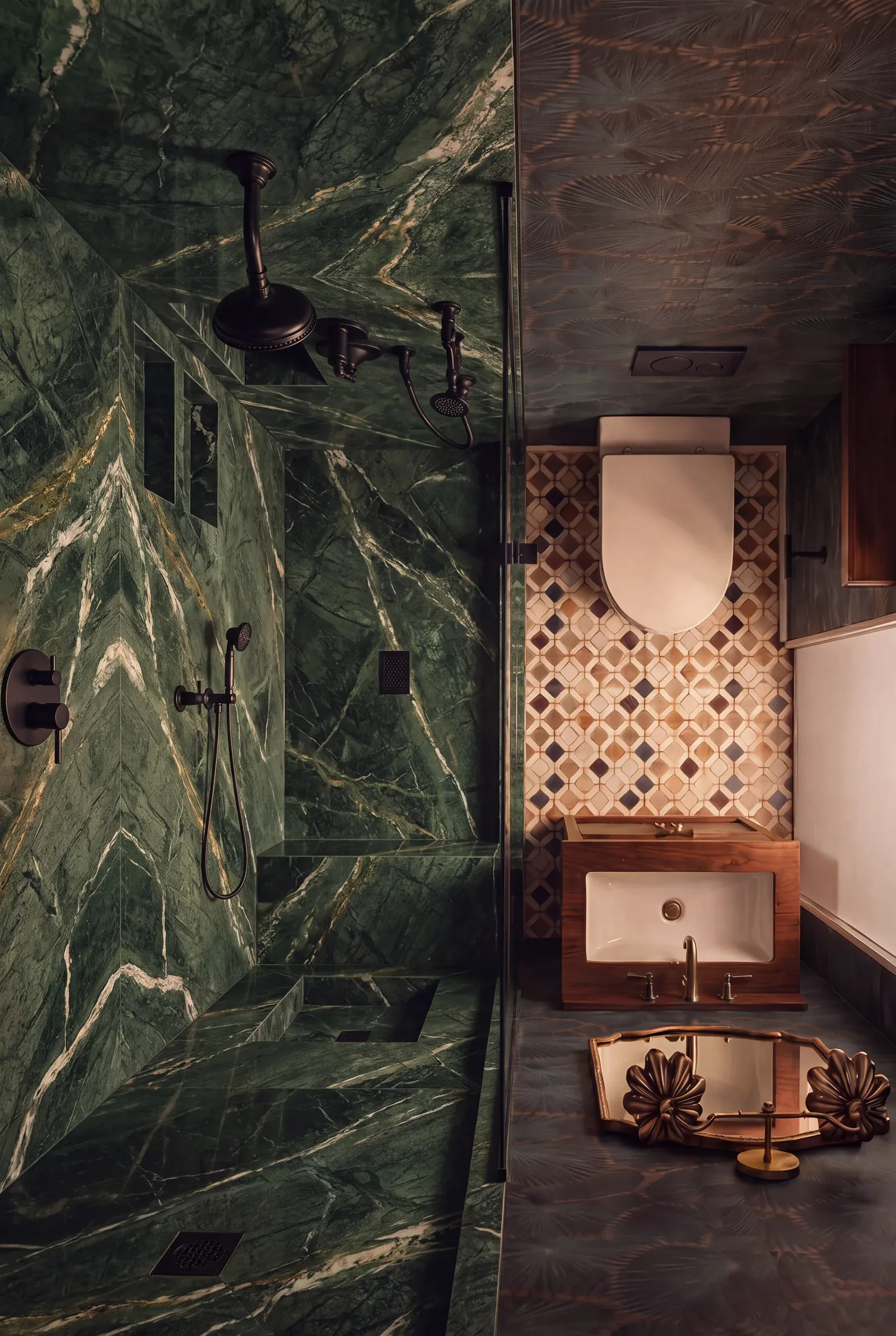 Bathroom rendering, Option B palette