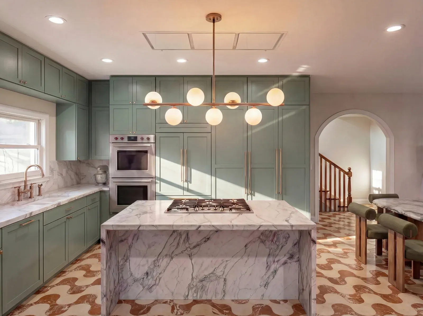 Kitchen rendering, Option C finish scheme